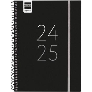 Agenda Escolar Finocam 2024-2025 Secundaria Semana Vista Horizontal Negro