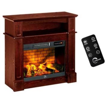 Chimenea Eléctrica Sifora 2000 W, 80,5 x 30 x 81 cm, Madera Sannover, Entrega Montada y Lista para Usar