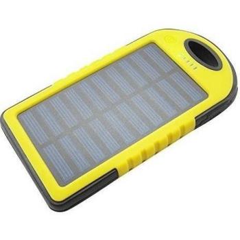 hyperps - PS4000 - Panel solar de batería 4000 mAh lluvia resistente al polvo/golpes/portátil Banco de alimentación de copia de seguridad USB doble salida, se ajusta a la mayoría de los dispositivos USB