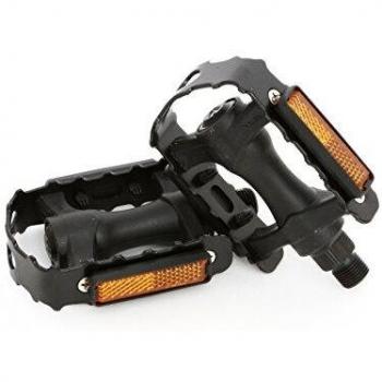 MSC Bikes FP917BK Pedales refractantes para Plataforma de Aluminio, Negro, Talla Única