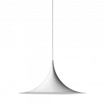 Lámpara colgante Semi Gubi, Ø 47 cm, blanca mate