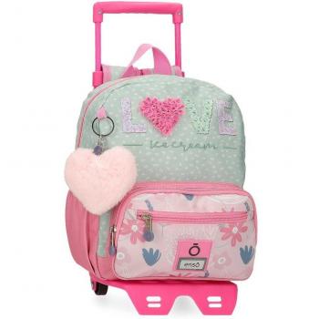 Mochila Enso Love ice cream 28 cm con carro