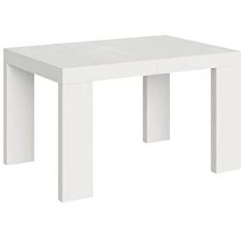 Mesa extensible Roxell 90x130/234 cm Blanco Fresno para 4 a 10 personas