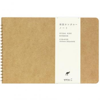 Midori Spiral Ring Note B6 Kangaroo Pocket Tropical Pattern