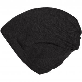 MSTRDS Gorro de Punto Unisex Rib 2 en 1, Talla única, Color Negro