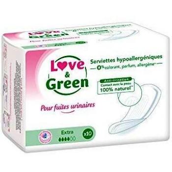 Servilletas Ecológicas Love & Green para Fugas Urinarias Extra 10 Unidades