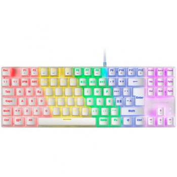 Mars Gaming MK80 Blanco Teclado Gaming Mecánico TKL FRGB Switch Rojo PT