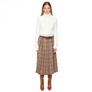 Suéter de cuello alto con efecto pelo sintético blanco S Autum Winter 23