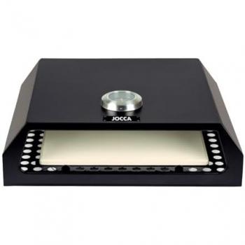Horno para Pizza Jocca - Accesorio de Acero Inoxidable con Piedra, Termómetro Integrado, Asa de Transporte y Cocción Rápida en 3-5 Minutos para Barbacoas de Carbón o Gas