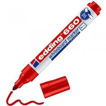 Edding 660-02 - Marcador para pizarra blanca, color rojo