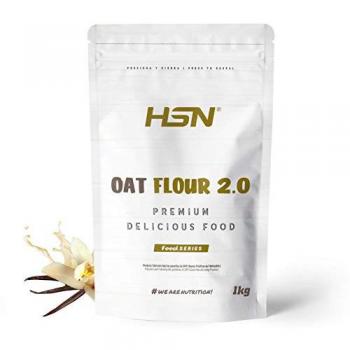 Harina de Avena Instantánea Sabor Vainilla 1 Kg - Ideal para Tortitas de Avena y Claras, Batidos | Sin Azúcares Añadidos | 20 Tomas por Envase
