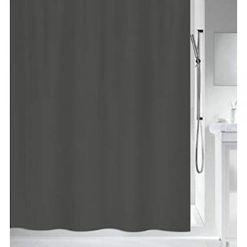 Cortina de Baño Primo Antracita 120x200 cm de Poliéster