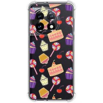 Funda de Silicona Antigolpes para OnePlus 11 5G con Diseño de Dulces 01