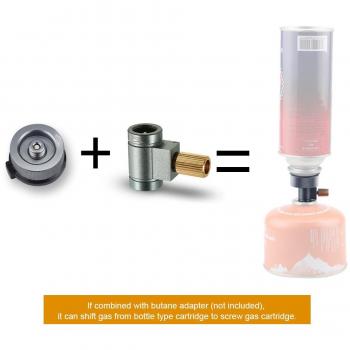 Lixada Lindal Válvula Contenedor Convertidor de Gas Cambio de Recambio Adaptador + Cartucho de Gas Adaptador de Conversión de Cabeza