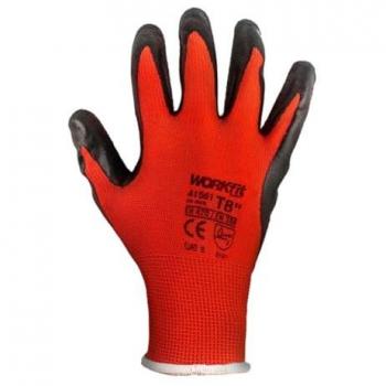 Guante de látex Workfit rojo-negro talla 10 para uso general