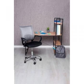 Conjunto de Escritorio Kecil y Silla Midi Pro - Color Gris y Negro
