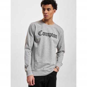 Compton Grey Long Sleeve Crewneck Sweatshirt for Men