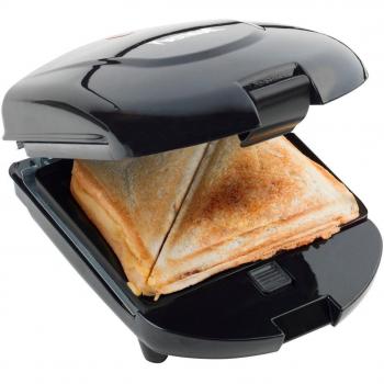 Bestron Parrilla Sandwichera 3 en 1 con Revestimiento Antiadherente, 520 W, Negro