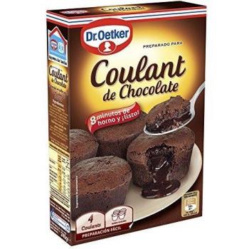 Dr. Oetker Coulant De Chocolate, Preparado Para Coulants De Chocolate - Estuche Con Mezcla 65g + 75g De Cacao Para Fundir