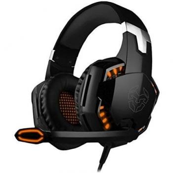 Krom Cascos Gaming KYUS -NXKROMKYS- Auriculares con micrófono, Sonido 7.1, Altavoces 50mm, Diadema Ajustable, Micro Flexible, USB, Compatible PC, PS4 y PS5, Negro