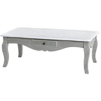 Mesa de Centro Adda Home Madera Gris Blanco 110x60x40 cm - Diseño Elegante y Sofisticado