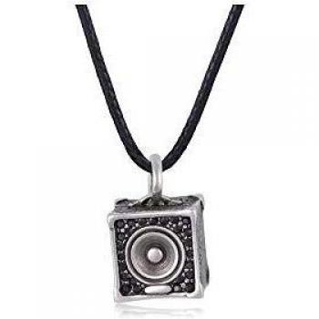 Colgante Unisex Time Force TJ1005C03 de Forma Altavoz con Baño de Plata (30mm-70cm)