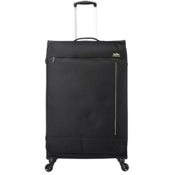 Maleta Blanda Eco-friendly Mediana Negro - Travel Lite - Ruedas 360 - Bloqueo TSA - Forro de poliéster