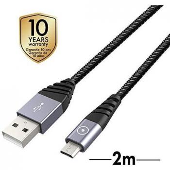 Muvit Tiger - Cable Micro USB de 2 m