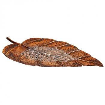 Hoja Decorativa de Metal Dorada 77.5x41x5 cm - Diseño Moderno y Alta Calidad