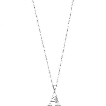 Collar Iniciales Lotus Silver LP3054-1/A de Plata con Circonita para Mujer