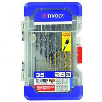 Tivoly 11901170049 Brocas Hexa, Gris, Juego de 35 Piezas