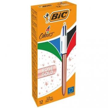 Bolígrafo BIC 504894 - Paquete de 12 unidades en colores Negro, Azul, Verde y Rojo