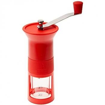 Bialetti – Molinillo de café Manual Rojo plástico, plástico, Rojo, 11,5 x 8,5 x 21,5 cm