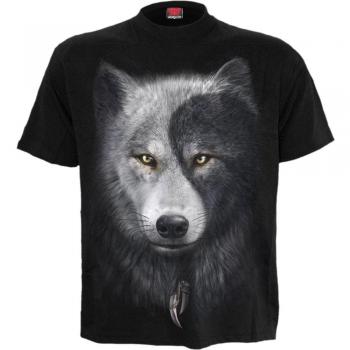Spiral Gothic Wolf Chi T-Shirt for Men - Black - Sizes S to XL