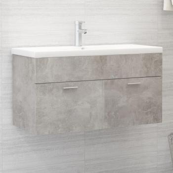 Mueble con lavabo de aglomerado gris hormigón