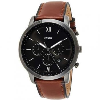 FOSSIL Reloj para Hombre Neutra Chrono, Caja de 44 mm, Movimiento de Cronógrafo de Cuarzo, Correa de Piel, Marrón
