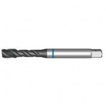 Macho de Roscar HSS-E-PM M10 con Fluta Espiral y Recubrimiento Super B - Blue Shark 100 mm