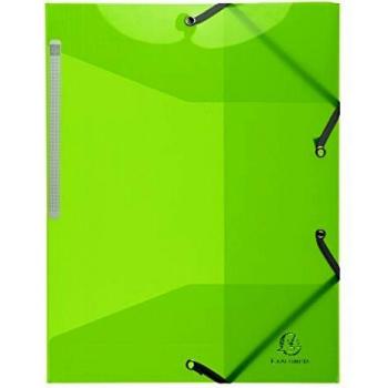 Exacompta 55673E - Carpeta con gomas y 3 solapas, 24 x 32 cm, color verde, 1 unidad