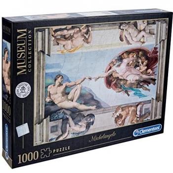 Clementoni- Michelangelo-Creazione dell'uomo Puzzle, 1000 Piezas, Multicolor