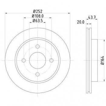 Disco de freno Hella PRO 8DD 355 103-391