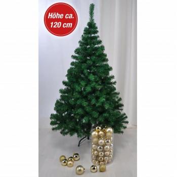 Árbol de Navidad con soporte de metal verde, dimensiones 120 cm, 150 cm y 180 cm