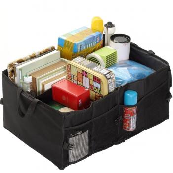 ruisikiou 2 en 1 coche tronco Organizador/plegable de alta resistencia Jumbo Bolsa de compras Tidy almacenamiento COCHE y la herramienta Organizador Negro