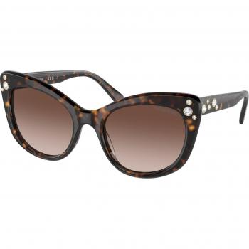 Swarovski SK6020 Col. 100213 Donna Farfalla Havana Fashion Sunglasses, Brown Female, Size: 55 MM