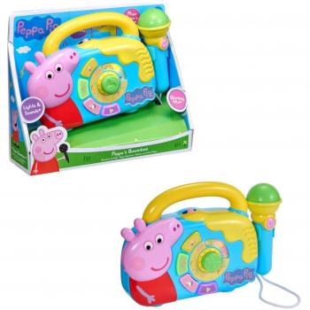 Boombox Musical Peppa Pig con Micrófono - Caja Musical Temática y Karaoke