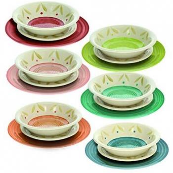 Tognana Vajilla de 18 piezas Daisy Multicolor, Stoneware