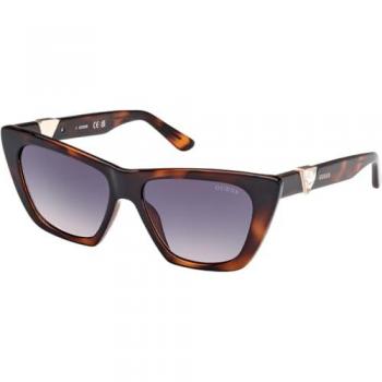 Guess GU00139 Women's Rectangular Sunglasses, Dark Havana Frame with Gradient Smoke Lenses