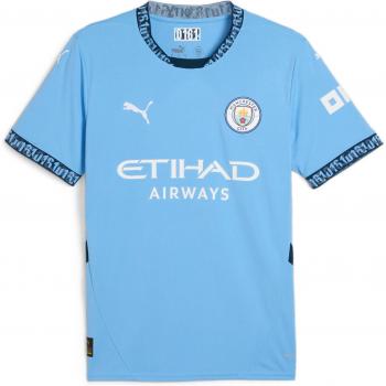 Manchester City Puma Home Shirt 2024-25 - Men's Short Sleeve Jersey, Blue, Size: Large