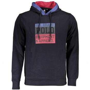 U.S. Polo Assn. Men's Grand Polo Classic Blue Contrast Hooded Sweatshirt - XXL
