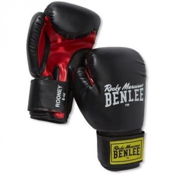 Benlee Rodney 6 oz Black/White/Red Artificial Leather Boxing Gloves