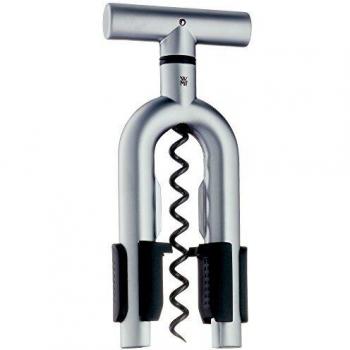 Sacacorchos WMF Vino Plateado 16 cm, Acero Inoxidable Cromargan, Abrebotellas para Vino y Prosecco